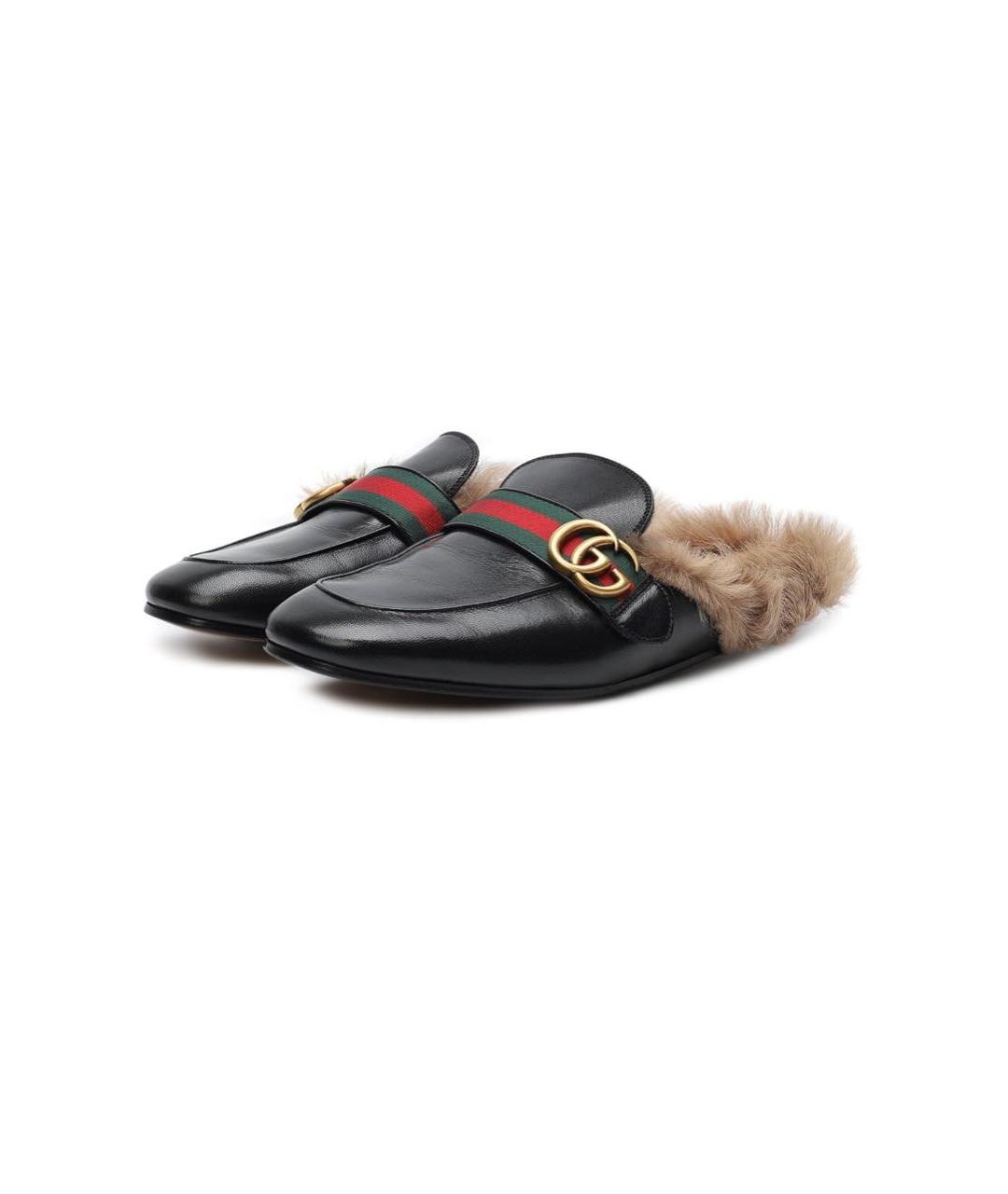 GUCCI Черные кожаные лоферы, фото 2