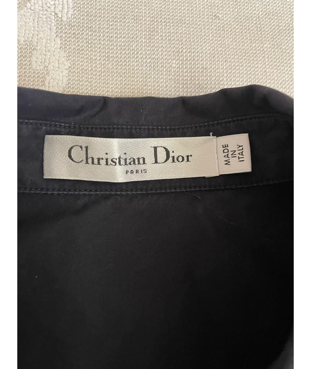 CHRISTIAN DIOR Темно-синяя хлопко-эластановая рубашка, фото 3