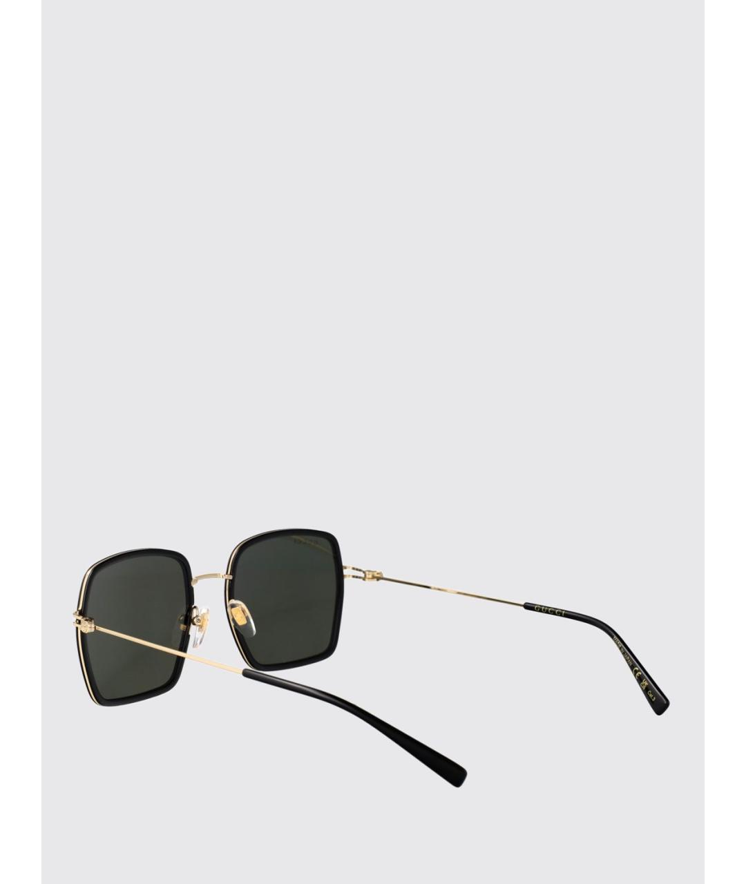 GUCCI Черные металлические солнцезащитные очки, фото 3