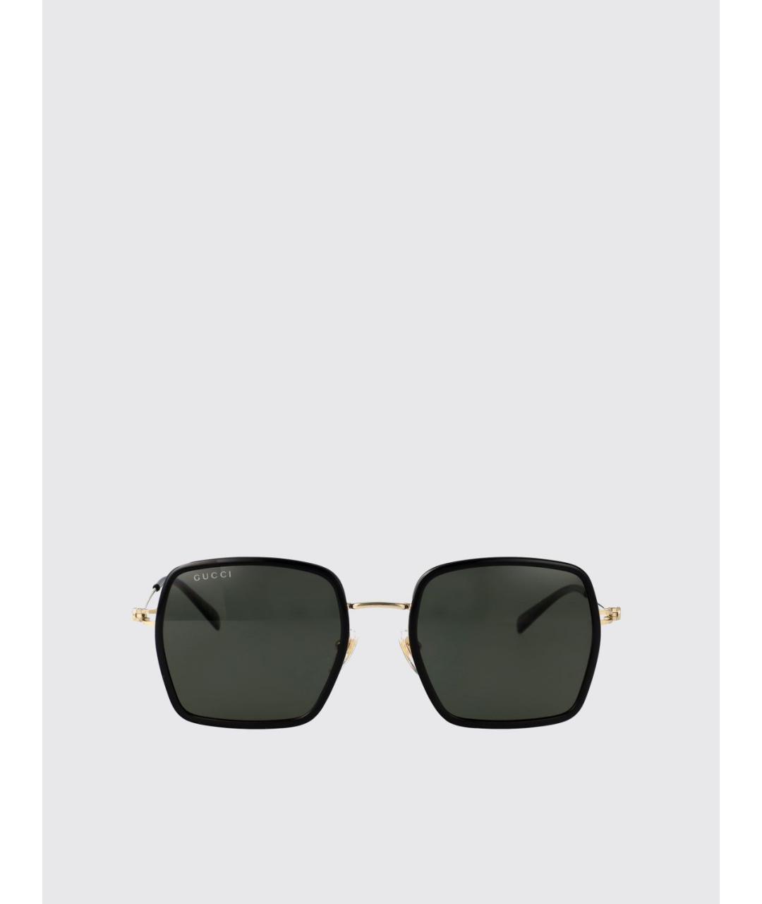 GUCCI Черные металлические солнцезащитные очки, фото 2