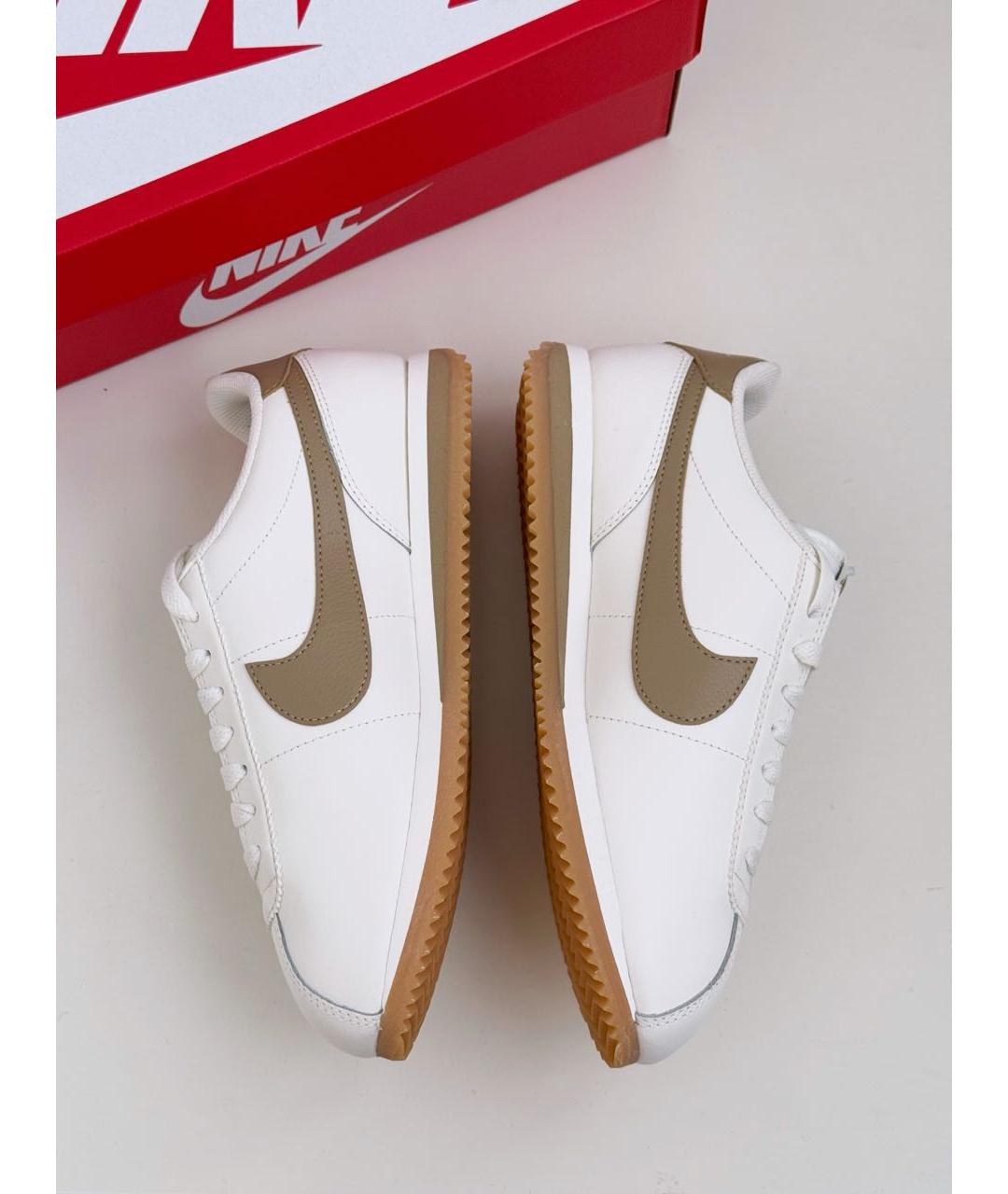 NIKE Белые кожаные кроссовки, фото 5