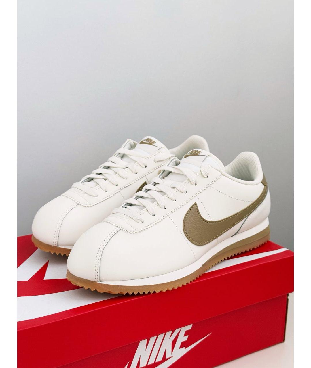 NIKE Белые кожаные кроссовки, фото 6