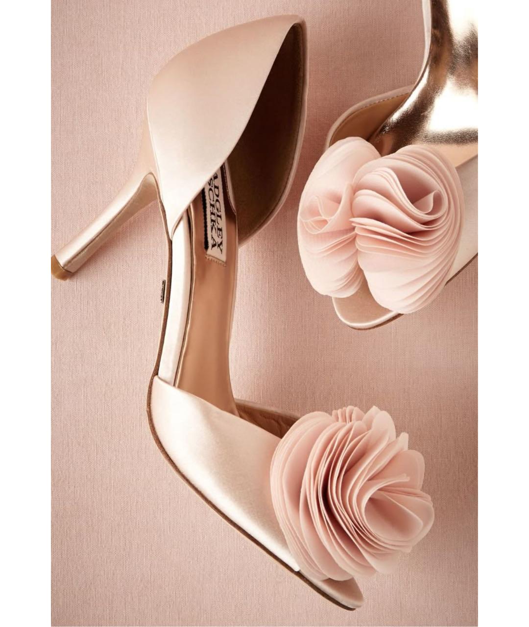 BADGLEY MISCHKA Бежевые текстильные туфли, фото 6