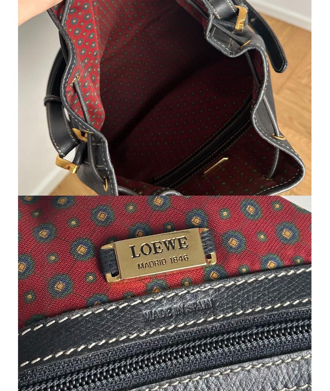 LOEWE Черная кожаная сумка через плечо, фото 6
