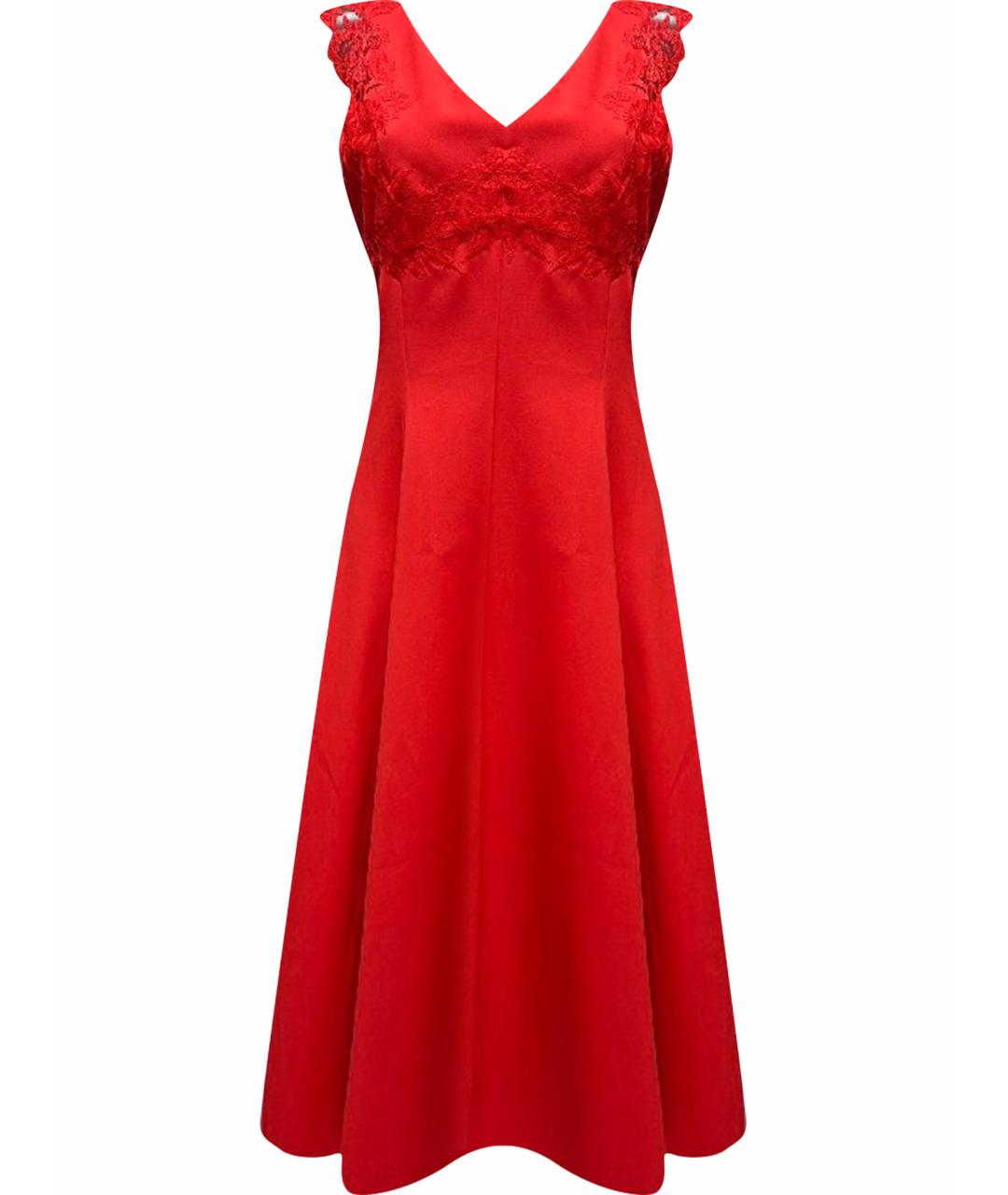 ERMANNO SCERVINO Красное полиэстеровое коктейльное платье, фото 8