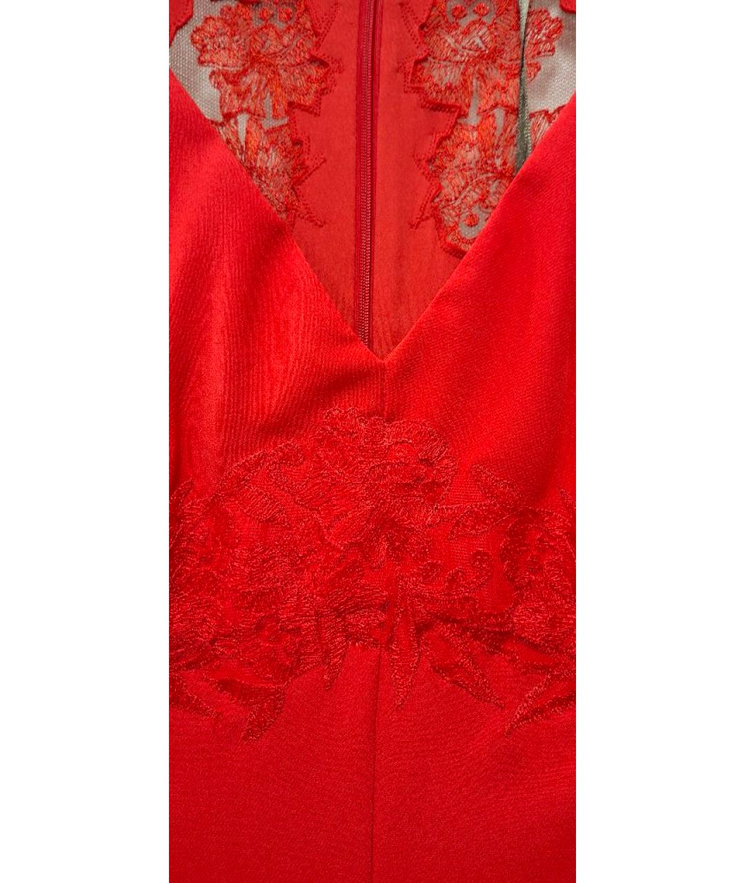 ERMANNO SCERVINO Красное полиэстеровое коктейльное платье, фото 4