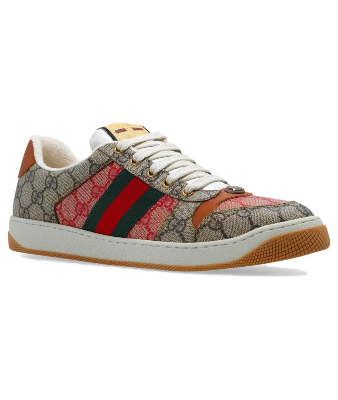 GUCCI Бежевые кеды, фото 4