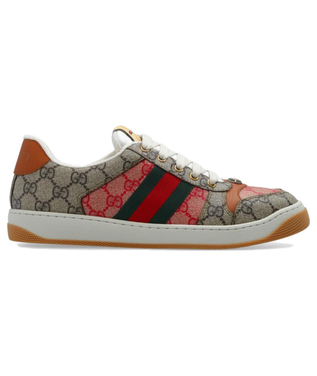 GUCCI Бежевые кеды, фото 1