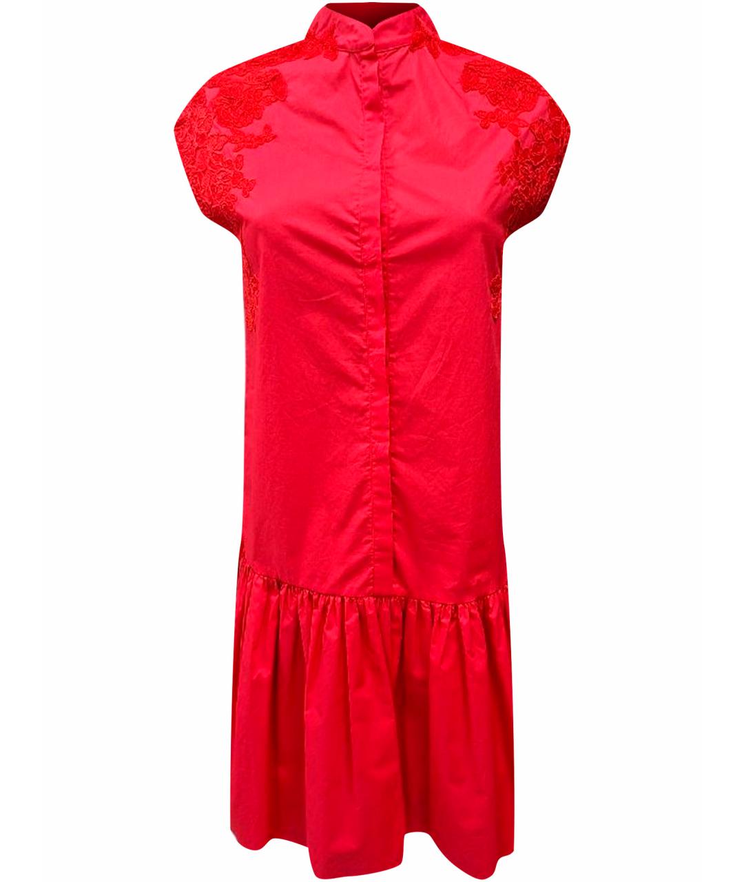 ERMANNO SCERVINO Красное хлопковое повседневное платье, фото 1