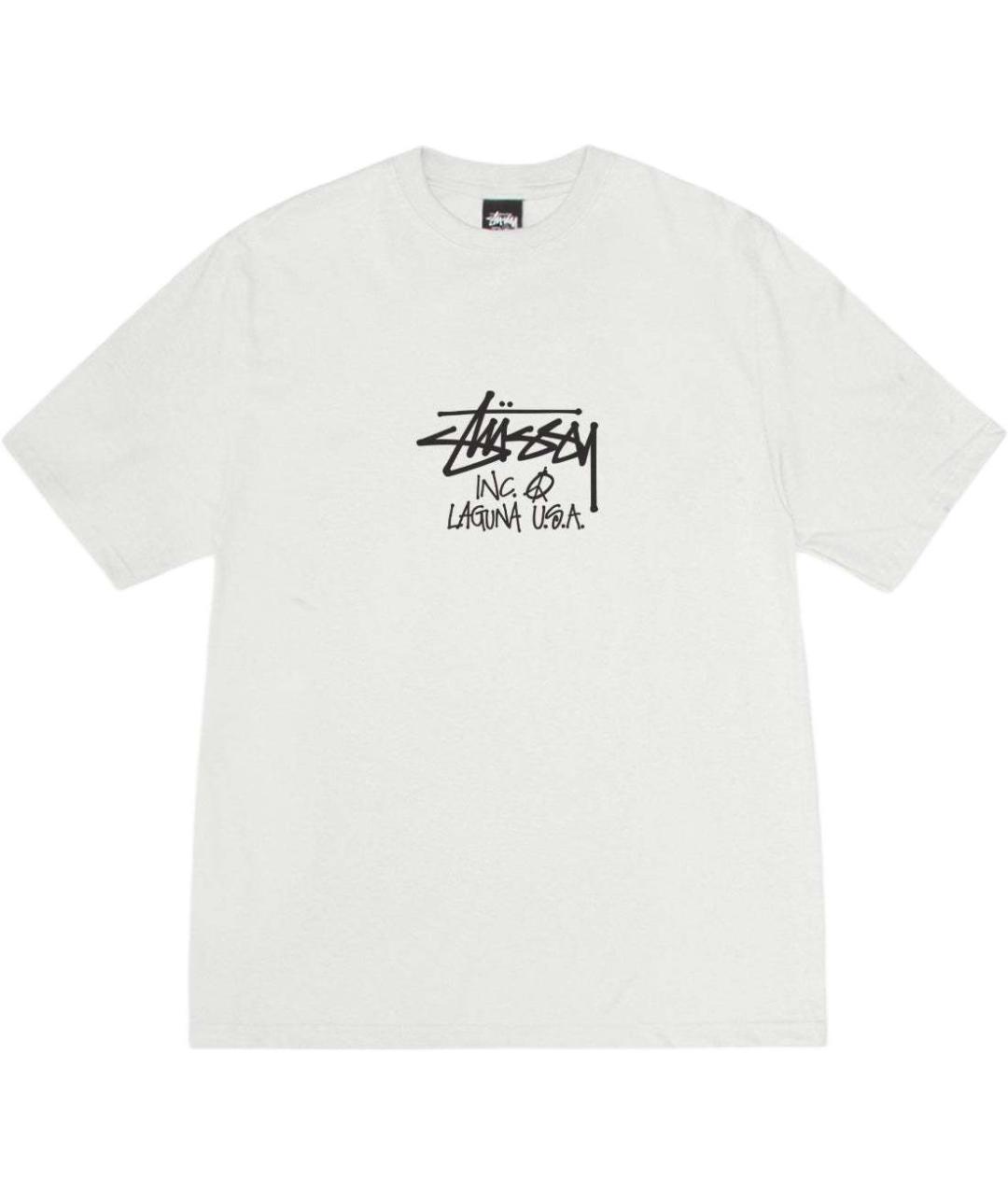 STUSSY Белая хлопковая футболка, фото 1