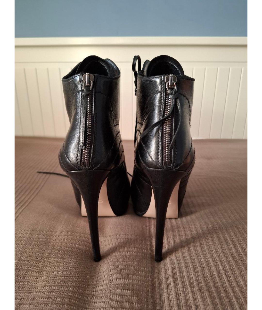 MIU MIU Черные кожаные ботильоны, фото 4