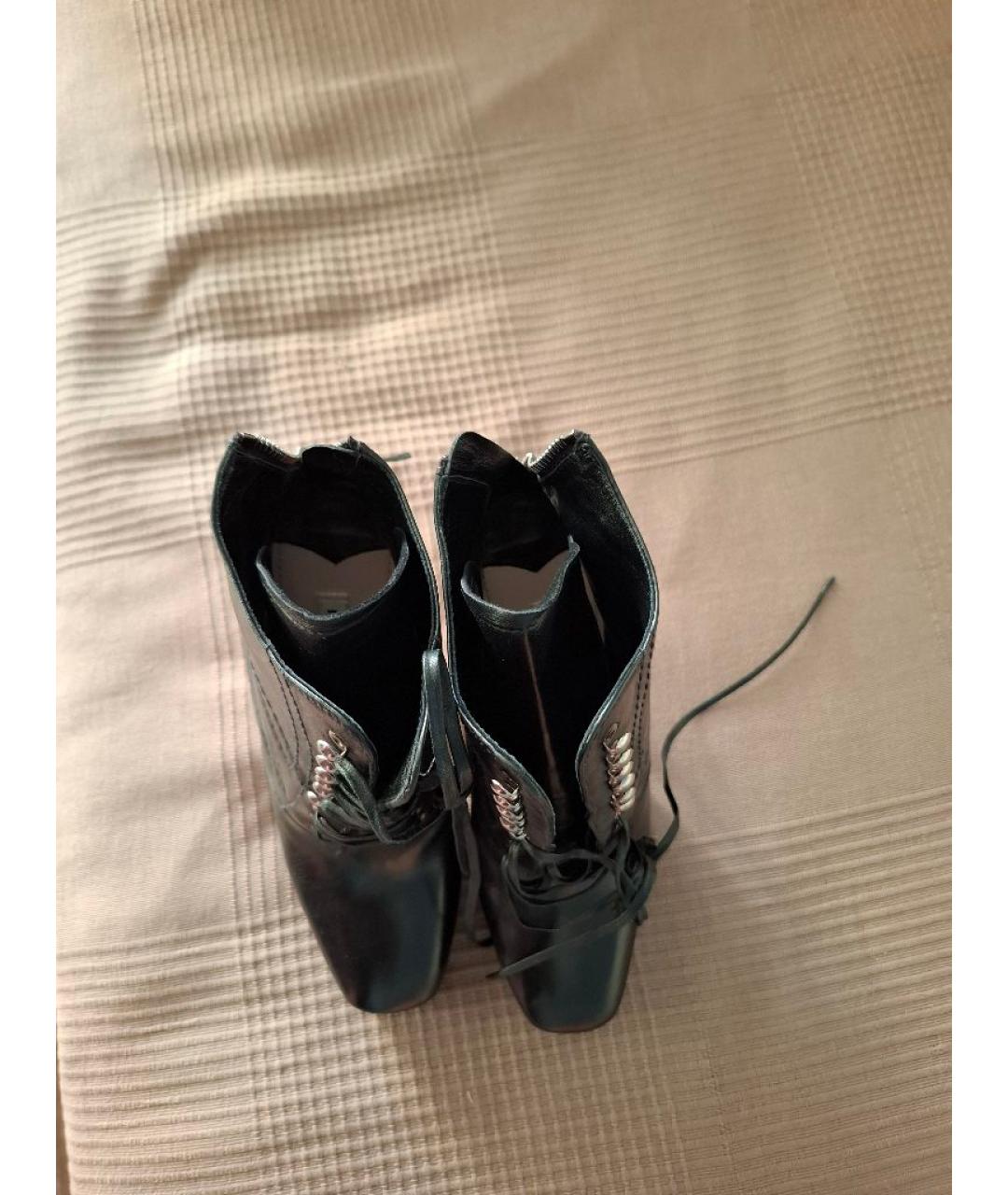 MIU MIU Черные кожаные ботильоны, фото 3