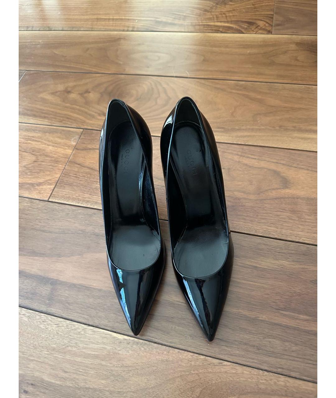 GUCCI Черные туфли из лакированной кожи, фото 2