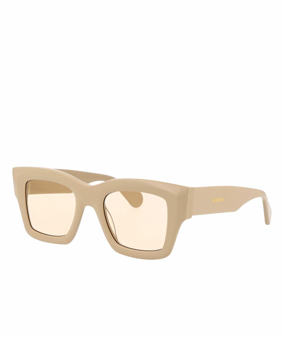 JACQUEMUS Бежевые солнцезащитные очки, фото 1