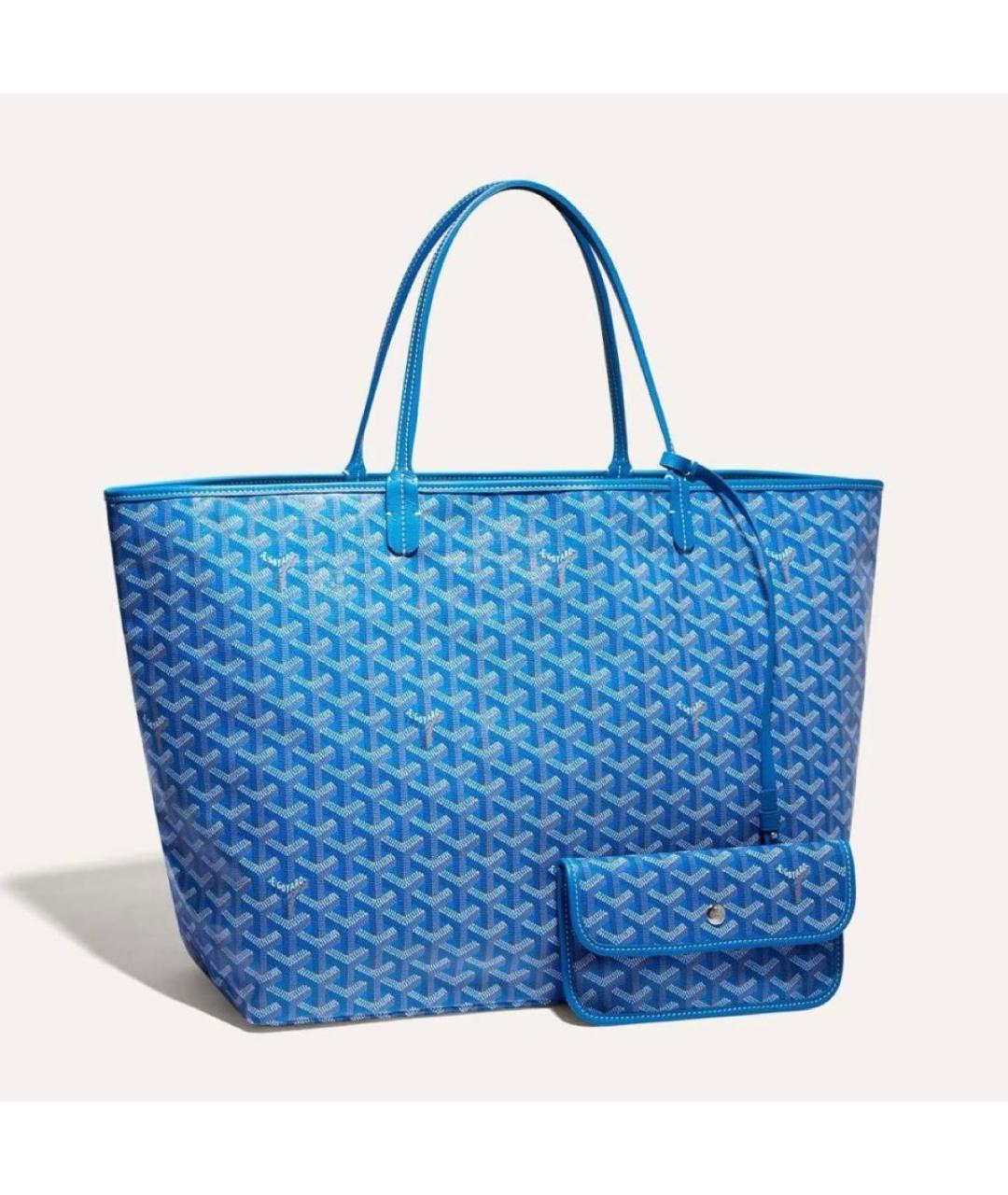 GOYARD Голубая сумка тоут, фото 4