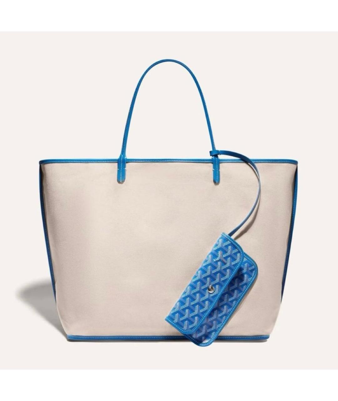 GOYARD Голубая сумка тоут, фото 3