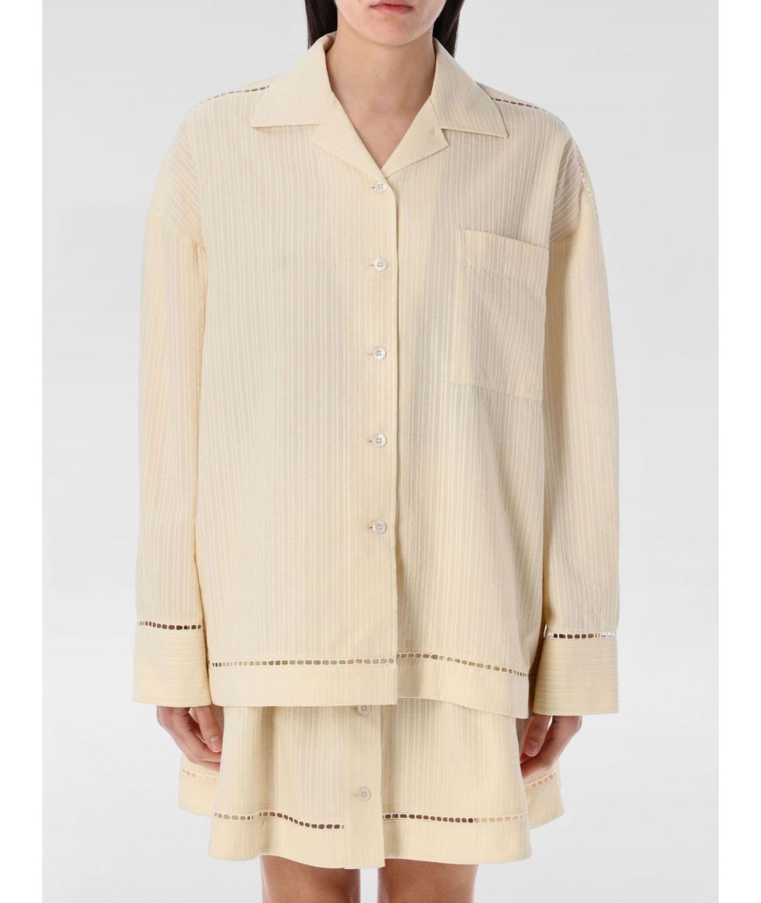 GOLDEN GOOSE DELUXE BRAND Бежевая рубашка, фото 4
