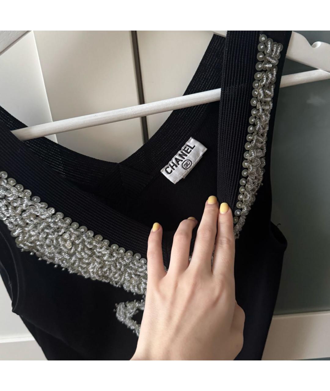 CHANEL Черная майка, фото 4