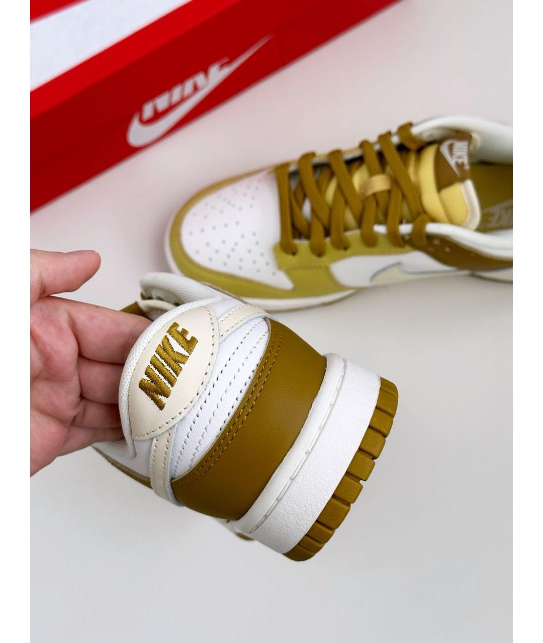 NIKE Горчичные кожаные кеды, фото 4