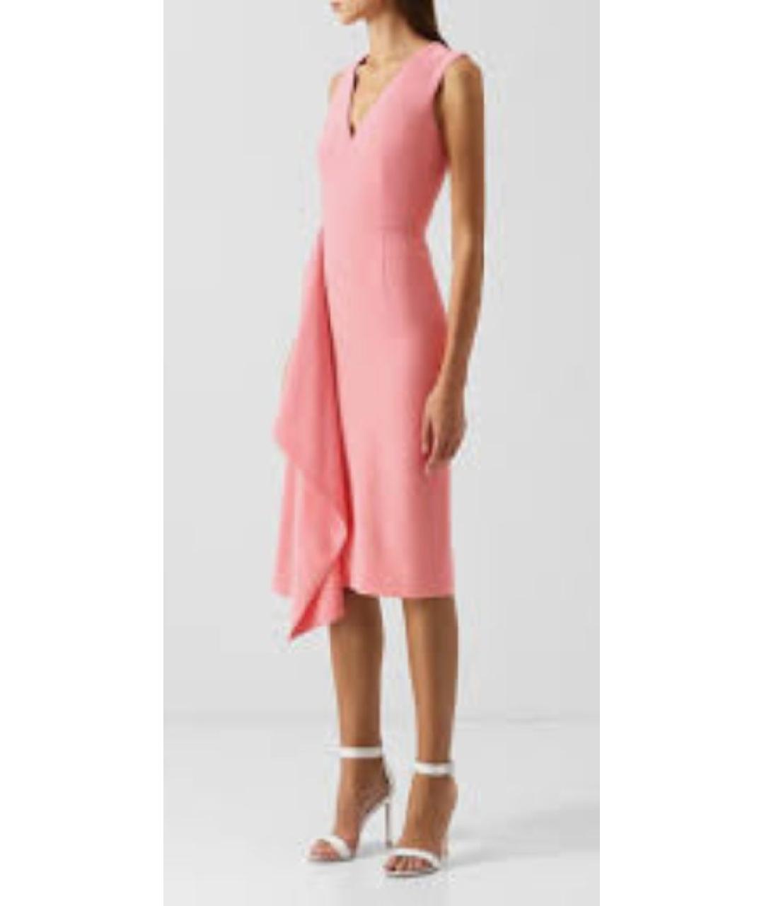 ALEXANDER MCQUEEN Розовое шелковое коктейльное платье, фото 3