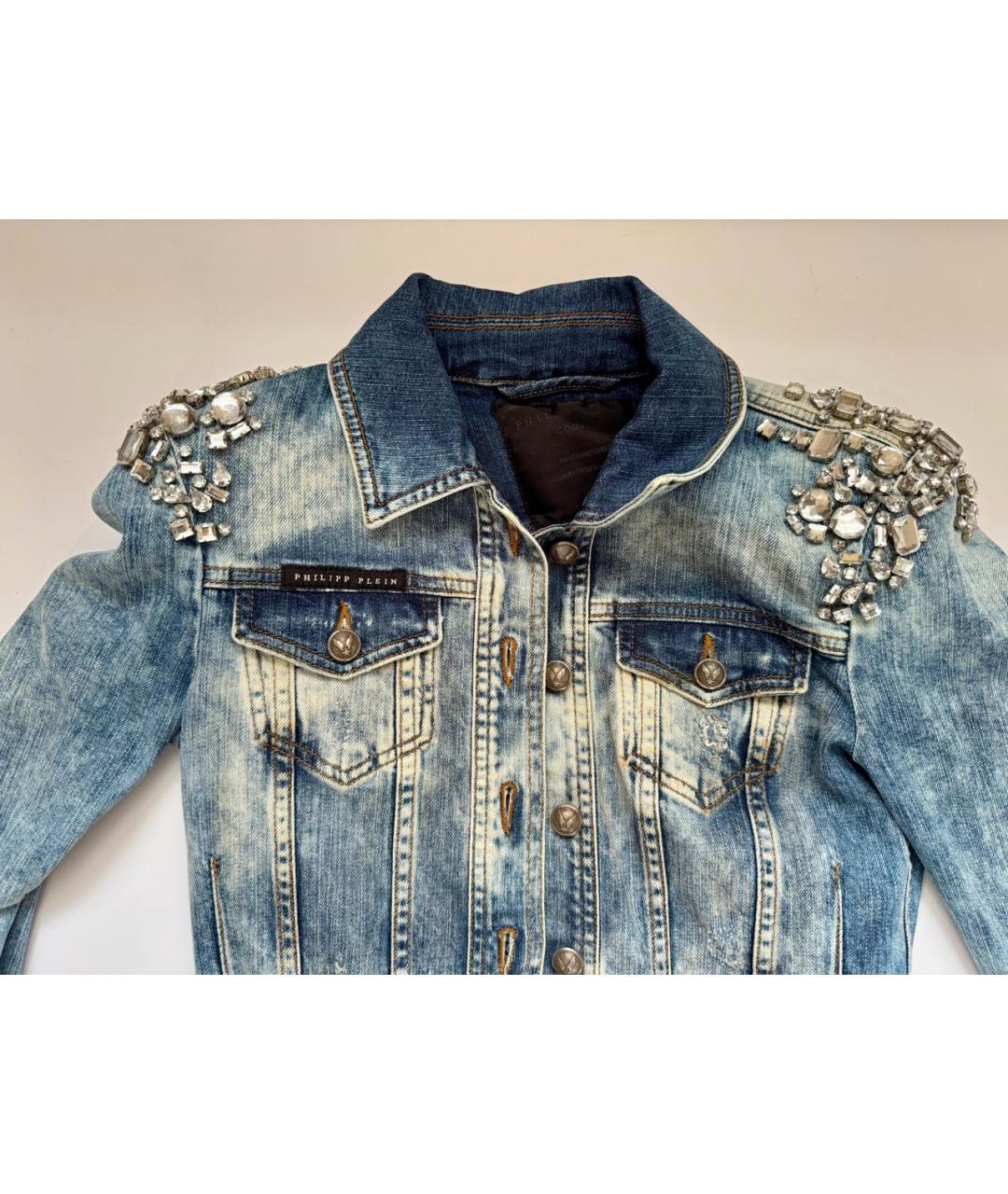 PHILIPP PLEIN Голубая деним куртка, фото 5