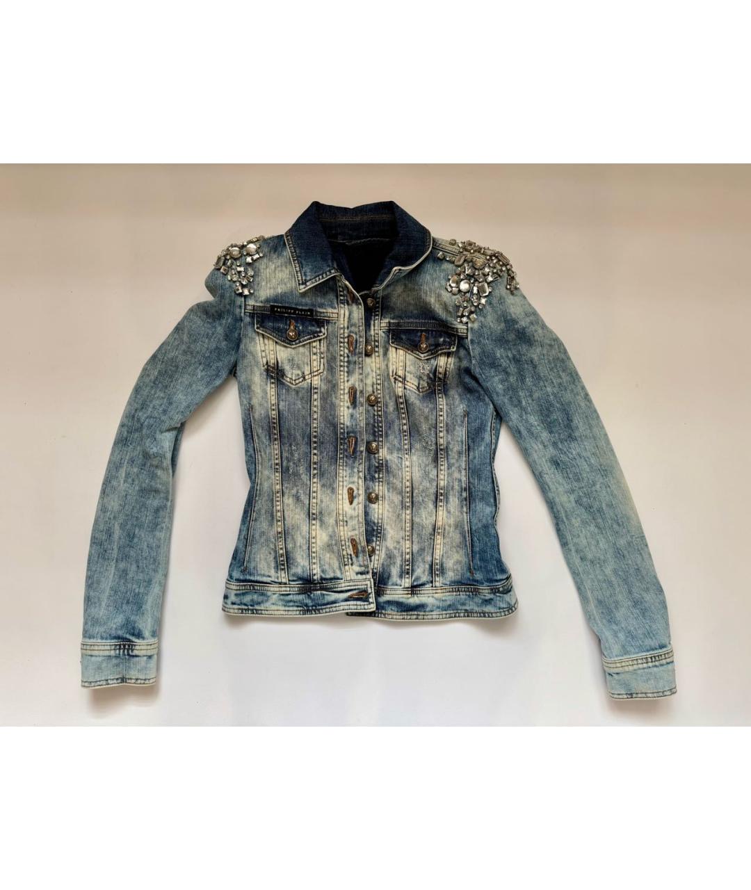 PHILIPP PLEIN Голубая деним куртка, фото 8