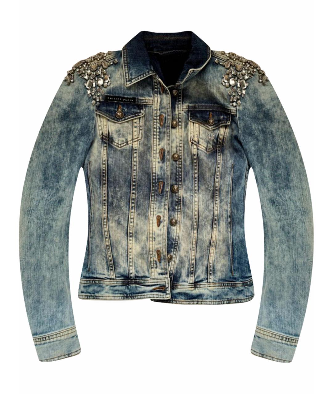 PHILIPP PLEIN Голубая деним куртка, фото 1