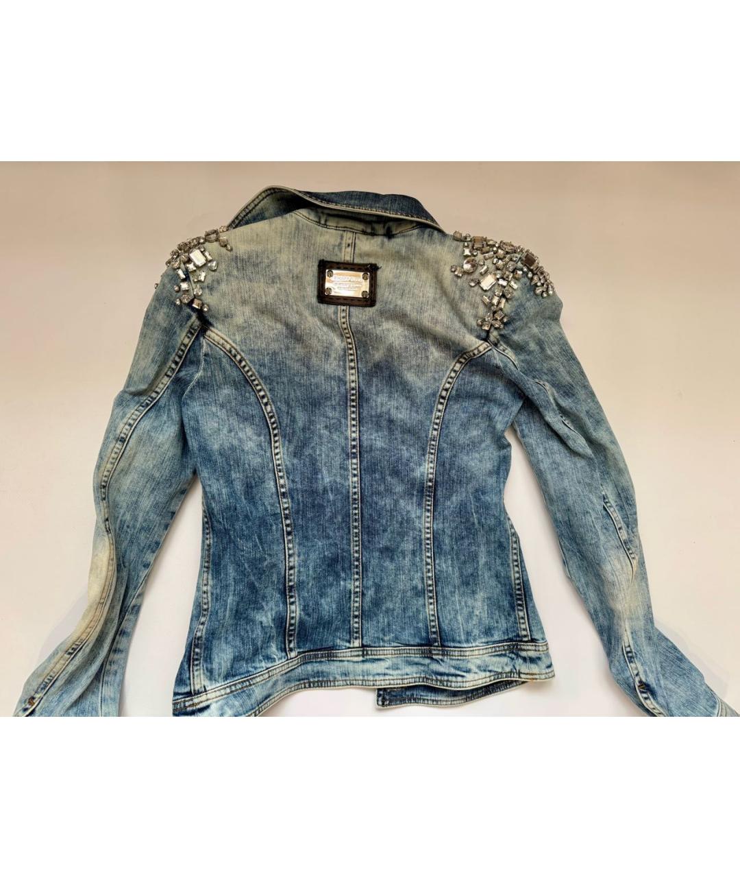 PHILIPP PLEIN Голубая деним куртка, фото 2