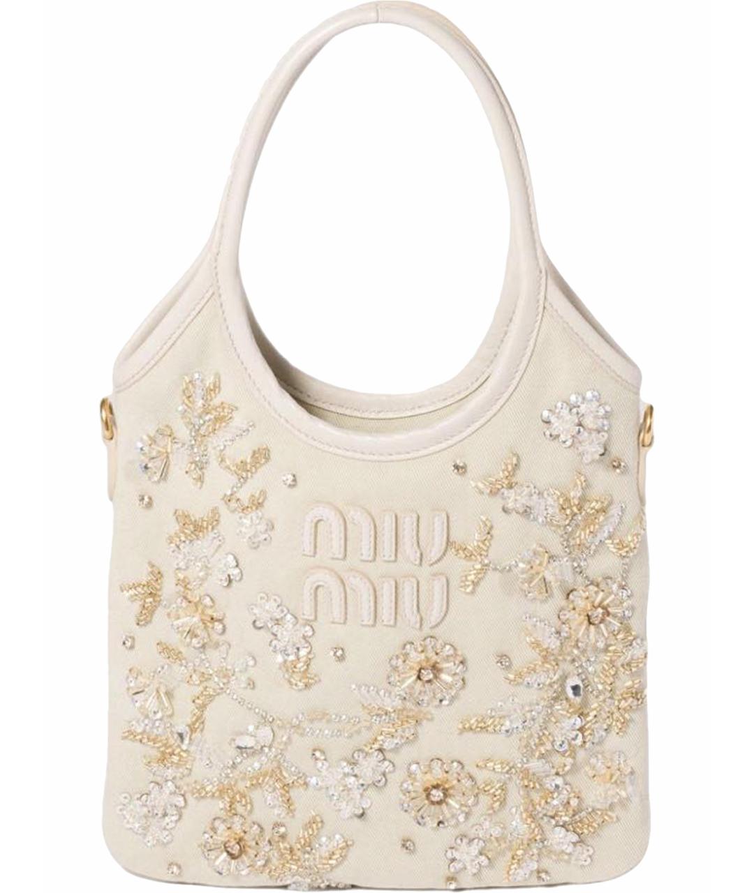 MIU MIU Бежевая сумка тоут, фото 1