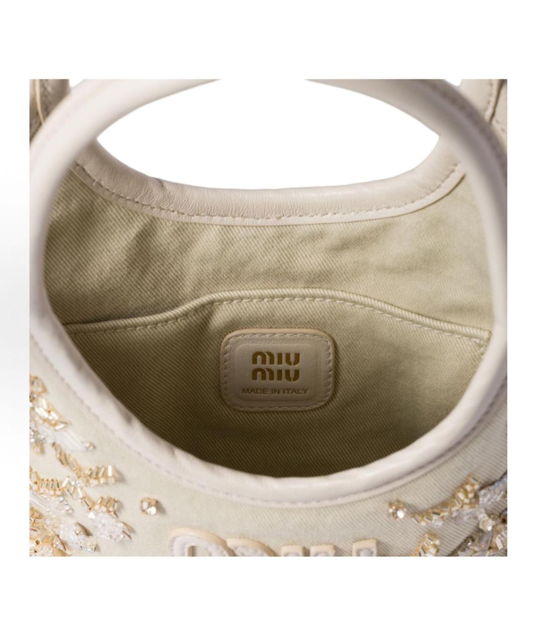 MIU MIU Бежевая сумка тоут, фото 4