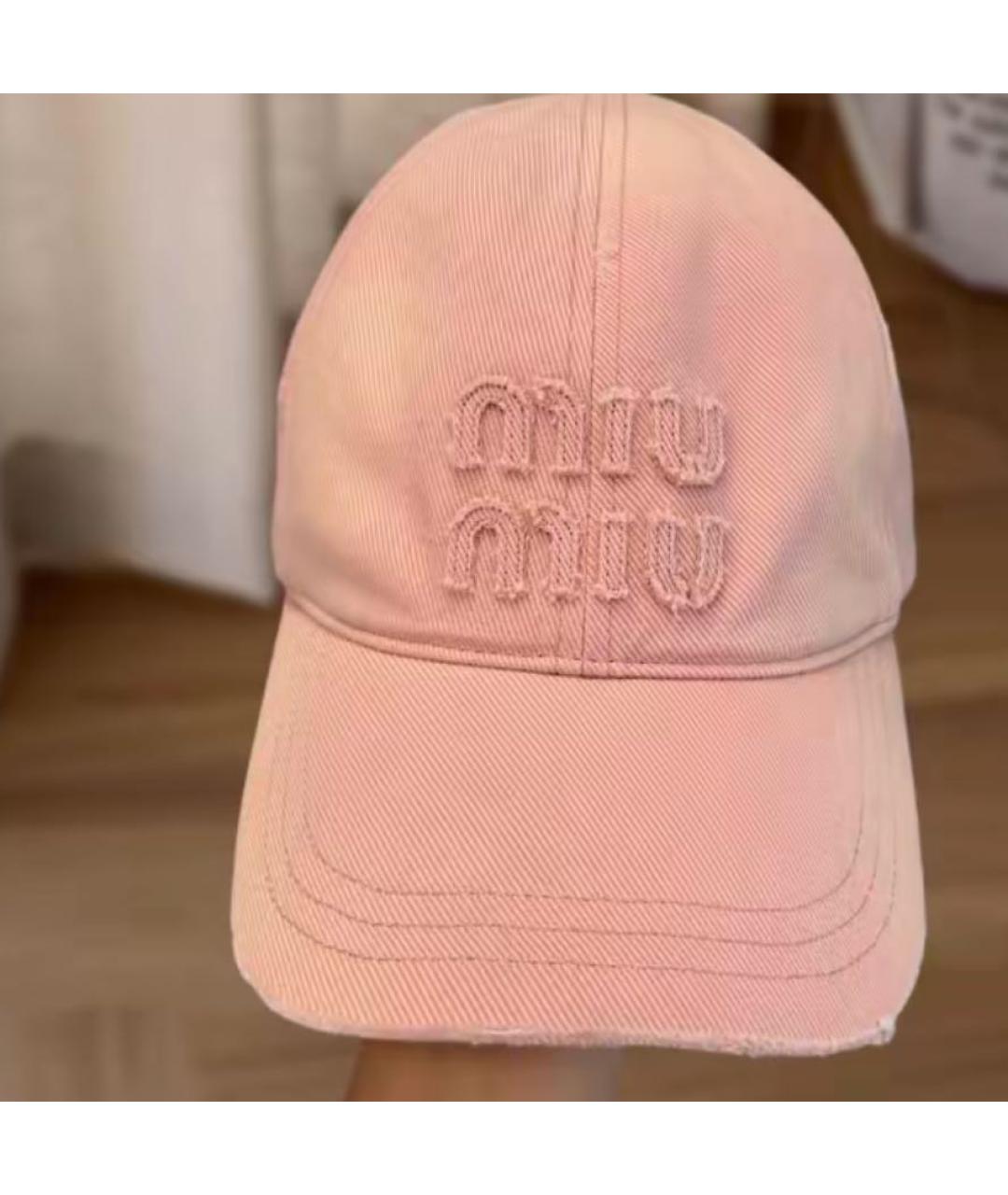 MIU MIU Розовая кепка, фото 4