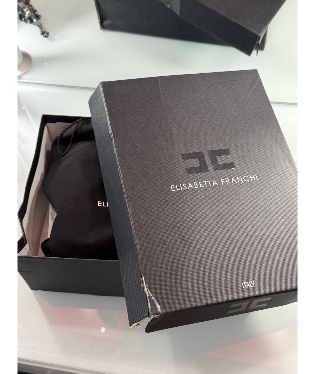 ELISABETTA FRANCHI Коралловые текстильные босоножки, фото 5
