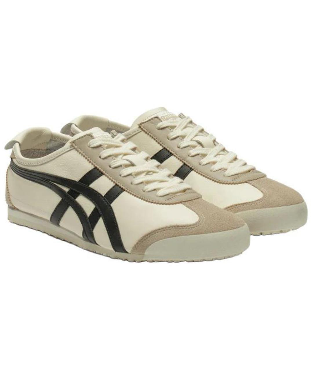 ONITSUKA TIGER Бежевые кожаные кеды, фото 3