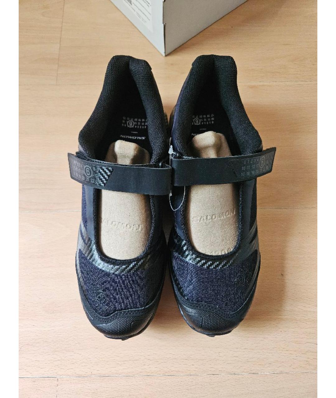 MM6 MAISON MARGIELA Черные кожаные низкие кроссовки / кеды, фото 2