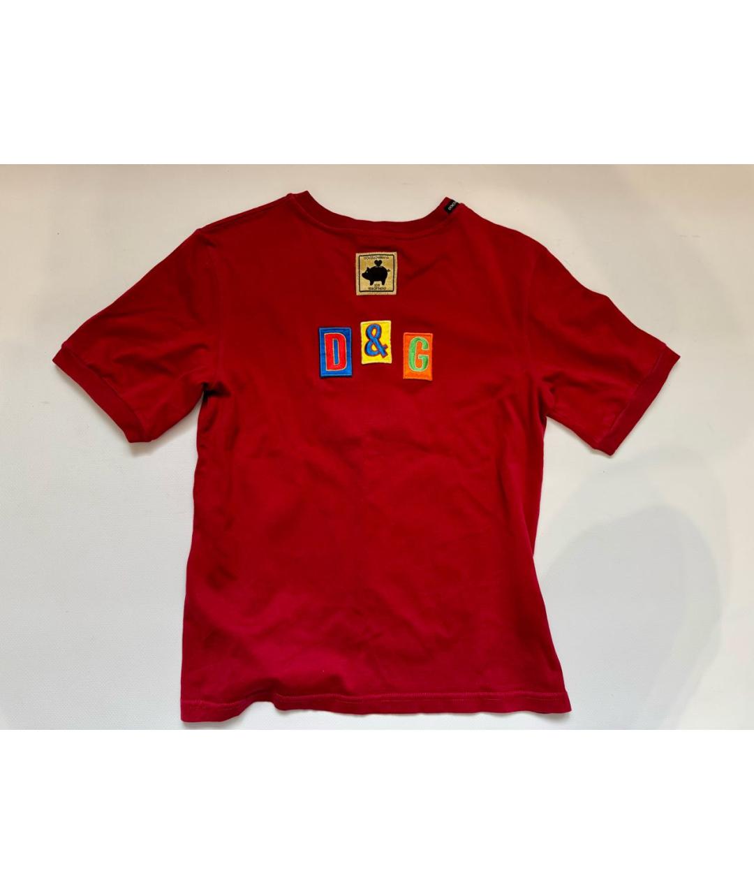 DOLCE & GABBANA KIDS Бордовый хлопковый детская футболка / топ, фото 2