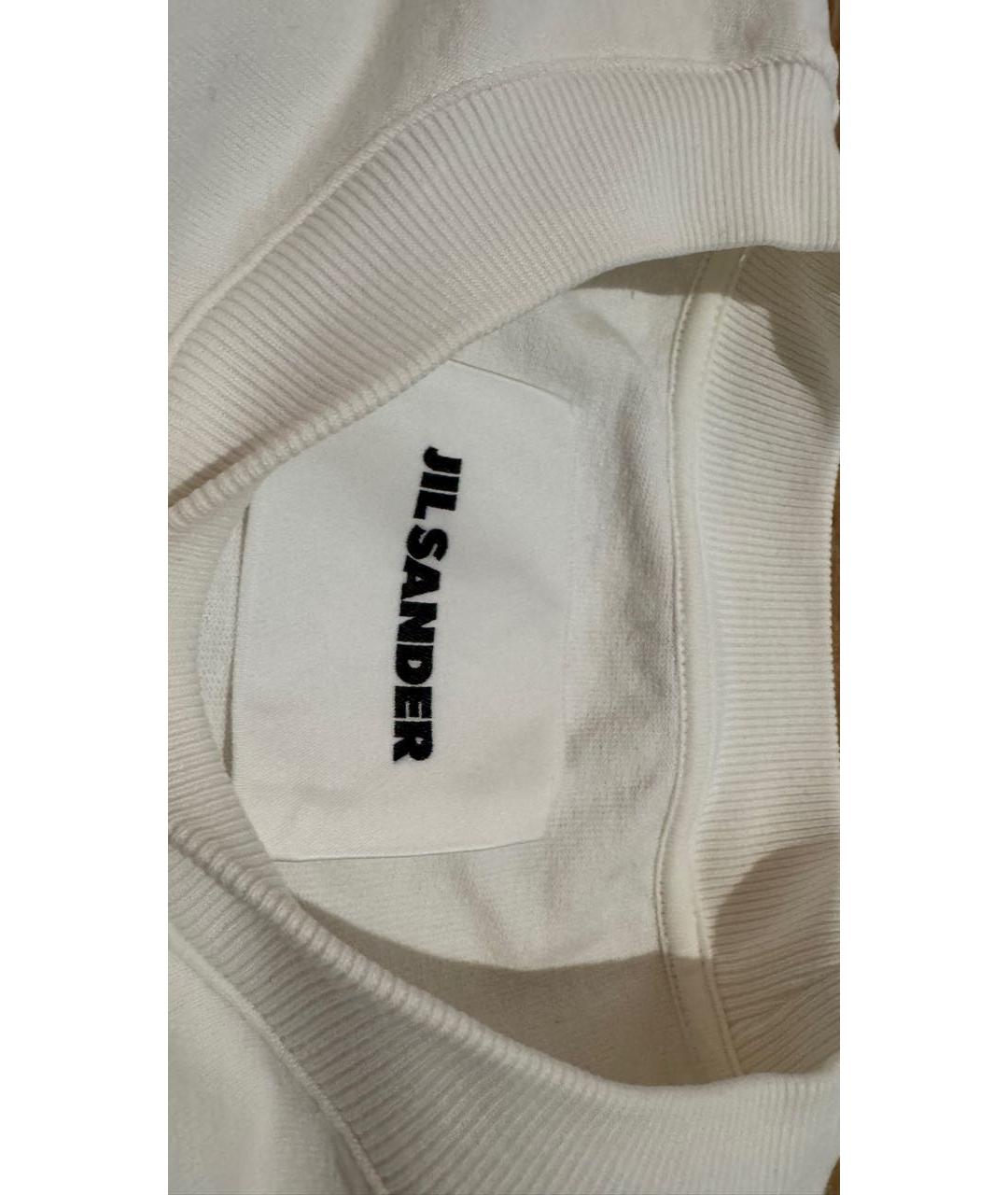 JIL SANDER Белая хлопковая футболка, фото 4