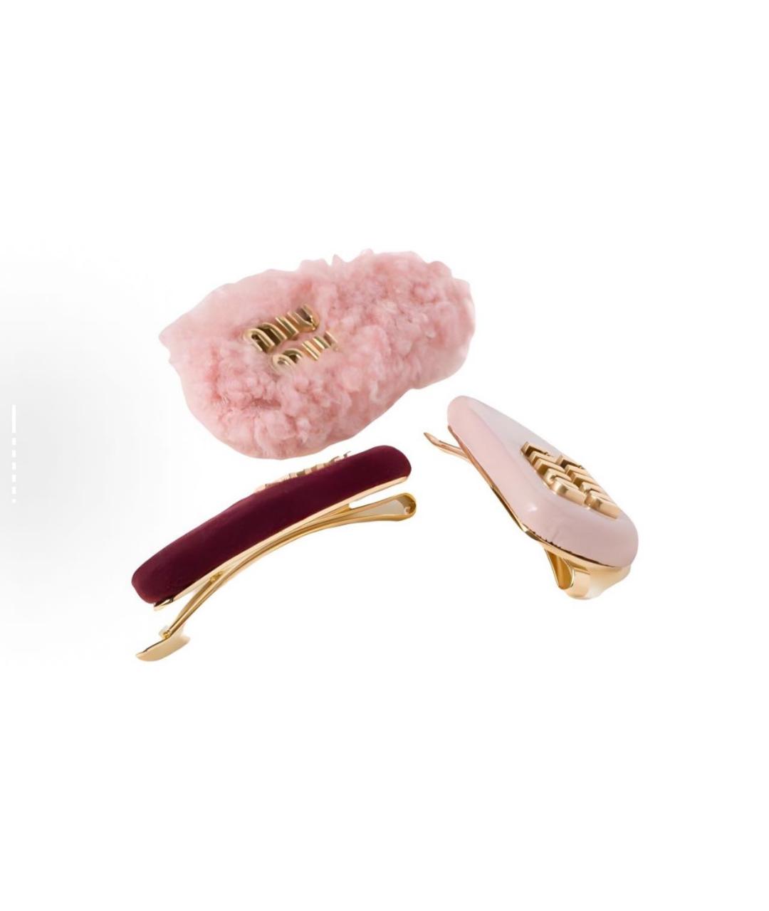 MIU MIU Розовая заколка, фото 3