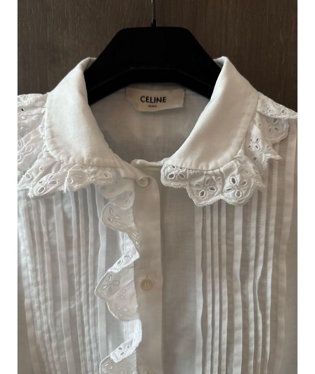 CELINE Белая льняная рубашка, фото 2
