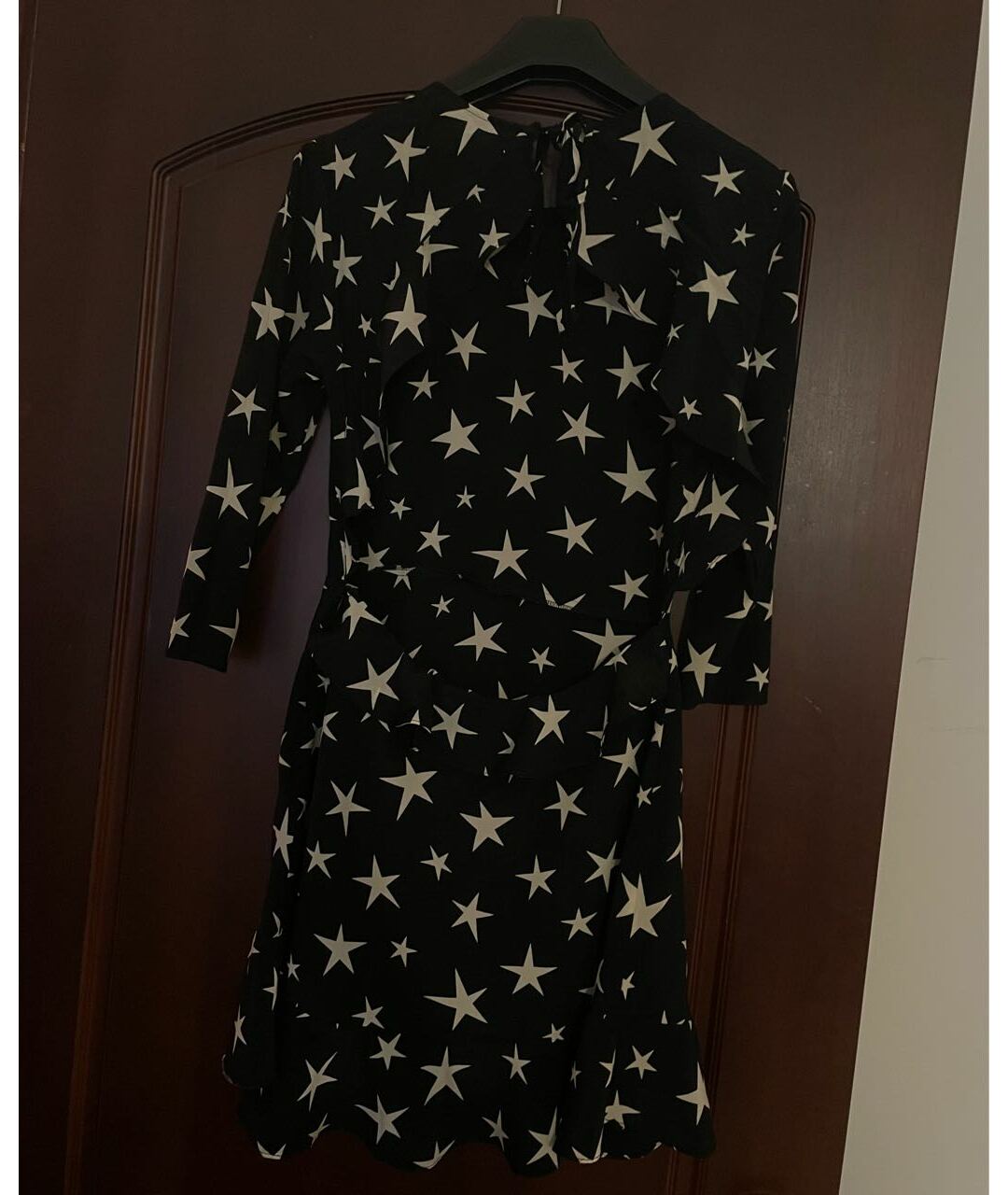 REALISATION Черное шелковое повседневное платье, фото 5