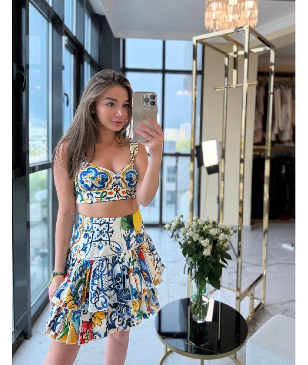 DOLCE&GABBANA Белый костюм с юбками, фото 5