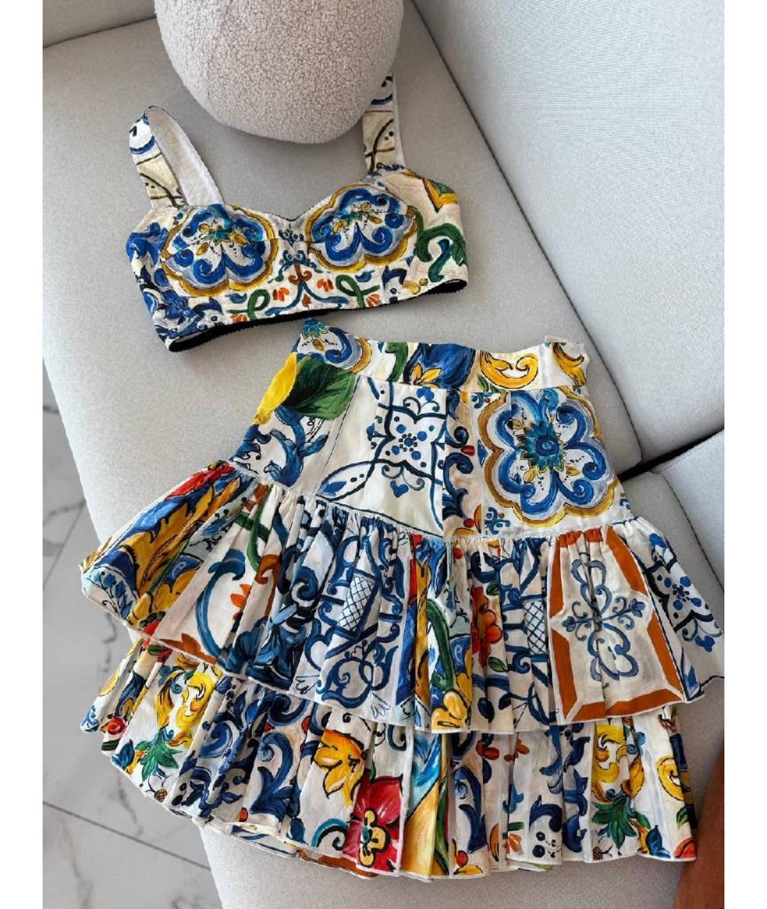 DOLCE&GABBANA Белый костюм с юбками, фото 4