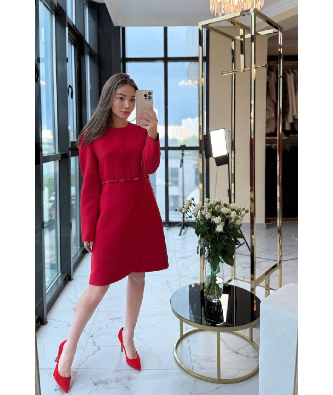 VALENTINO Красное повседневное платье, фото 5