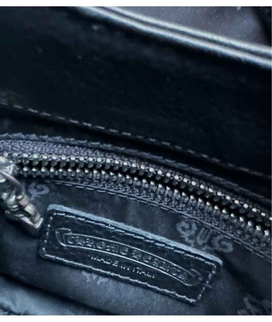 CHROME HEARTS Черная кожаная сумка через плечо, фото 5