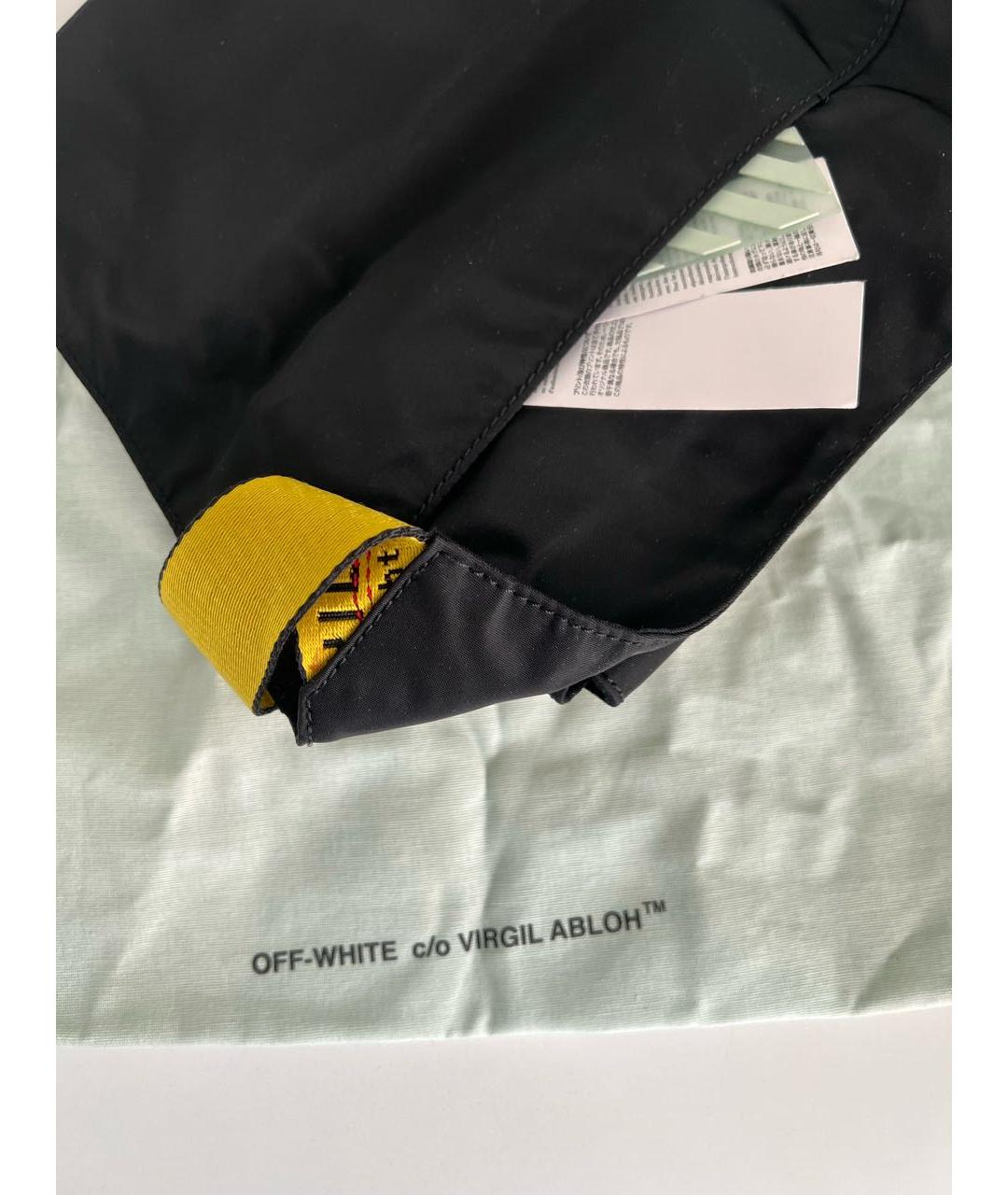 OFF-WHITE Черная синтетическая сумка на плечо, фото 4