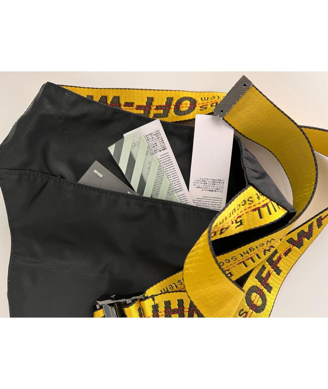 OFF-WHITE Черная синтетическая сумка на плечо, фото 3