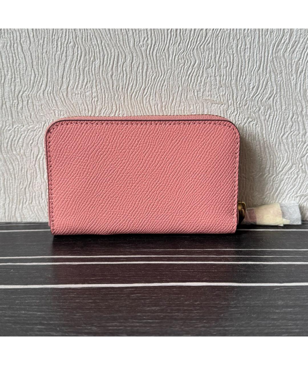 COACH Розовый кожаный кошелек, фото 3