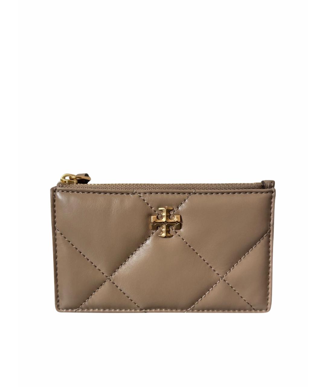 TORY BURCH Коричневый кожаный кардхолдер, фото 6