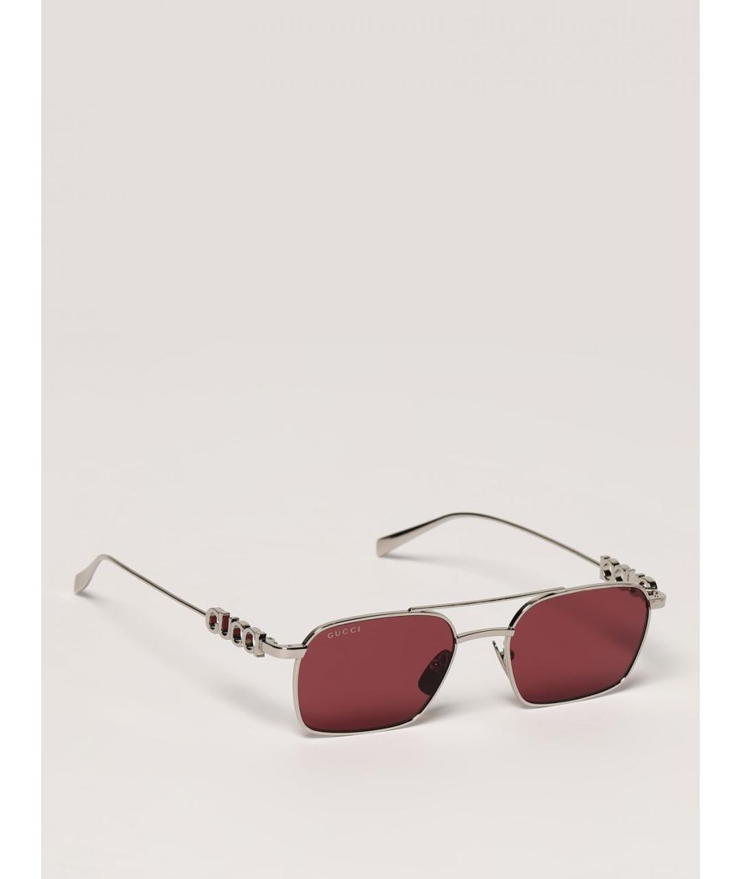 GUCCI Серебряные солнцезащитные очки, фото 6