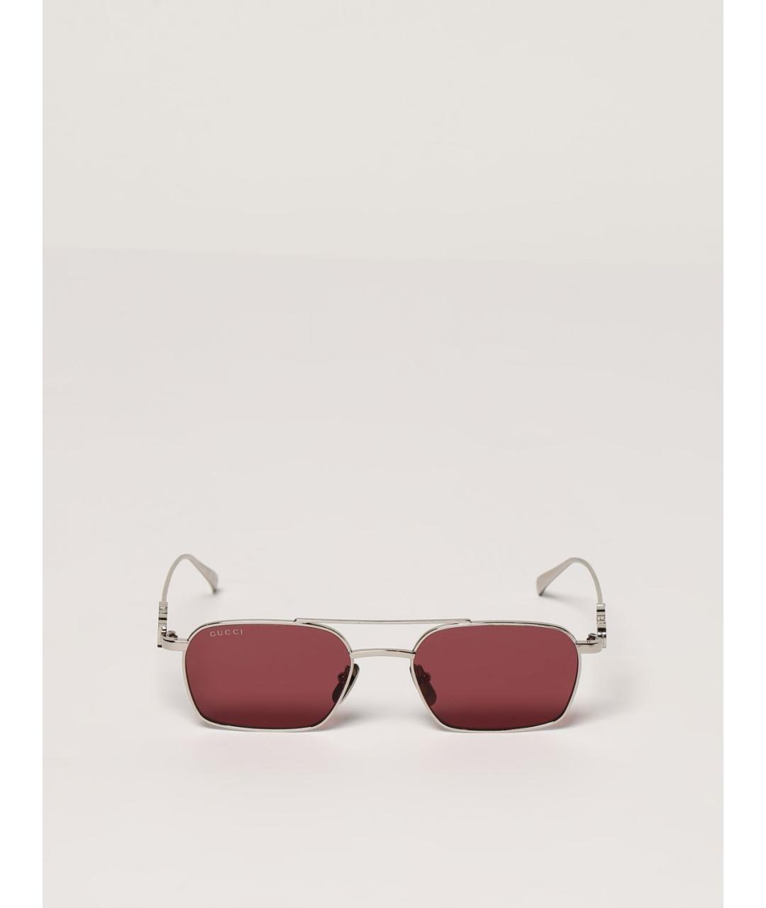 GUCCI Серебряные солнцезащитные очки, фото 3