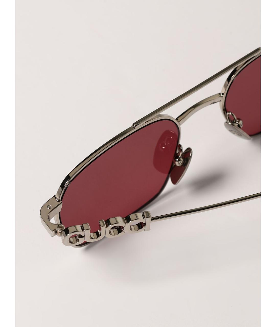 GUCCI Серебряные солнцезащитные очки, фото 5